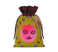 Bolsas de regalo de Navidad - Bolsas de regalo festivas para todas las vacaciones y temporada, a juego con diseño de cuadros escoceses con cara divertida de manzana