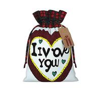 Bolsas de regalo de Navidad: bolsas de regalo festivas para todas las vacaciones y temporada, combinadas con confesiones de amor con diseño de cuadros escoceses