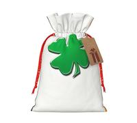 Bolsas de regalo de Navidad con cordón de tela versátil con bandera irlandesa, perfectas para vacaciones y ocasiones especiales