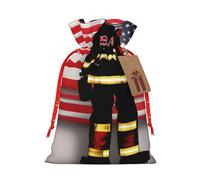 Bolsas de regalo de Navidad con cordón de tela versátil con diseño de bandera de Estados Unidos, perfectas para vacaciones y ocasiones especiales