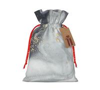 Bolsas de regalo de Navidad con cordón de tela versátil de mármol de lujo, perfectas para vacaciones y ocasiones especiales