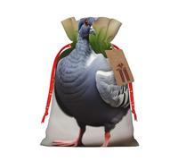 Bolsas de regalo de Navidad con cordón de tela versátil de paloma gris, perfectas para vacaciones y ocasiones especiales