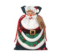 Bolsas de regalo de Navidad con cordón de tela versátil de Papá Noel, perfectas para vacaciones y ocasiones especiales