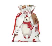 Bolsas de regalo de Navidad con cordón de tela versátil de Papá Noel, perfectas para vacaciones y ocasiones especiales