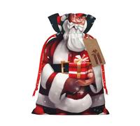 Bolsas de regalo de Navidad con cordón de tela versátil de Papá Noel, perfectas para vacaciones y ocasiones especiales