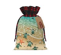Bolsas de regalo de Navidad con cordón de tortuga, estrella de mar, bolsas de regalo reutilizables para todas las ocasiones