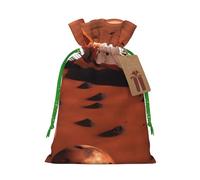 Bolsas de regalo de Navidad con cordón y diseño de planeta de Marte