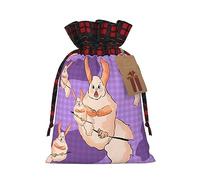Bolsas de regalo de Navidad con diseño de conejito loco, incluye etiqueta de regalo, ideal para regalos, fiestas y celebraciones