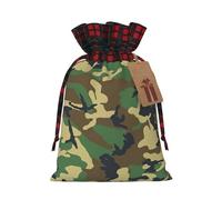 Bolsas de regalo de Navidad con estampado de camuflaje militar verde, bolsa de regalo para Navidad, cumpleaños, fiestas de vacaciones