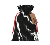 Bolsas de regalo de Navidad con estampado de mármol blanco y negro y versátil, perfectas para vacaciones y ocasiones especiales