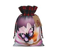 Bolsas de regalo de Navidad de alta calidad con mariposas rosas, ideales para eventos festivos, complemento perfecto para tu arte