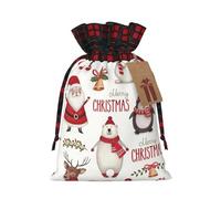 Bolsas de regalo de Navidad de arpillera con cordón de Papá Noel, ideales para cualquier ocasión