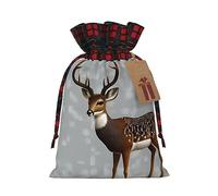 Bolsas de regalo de Navidad de ciervo ciruela gris, incluye etiqueta de regalo, ideales para regalos, fiestas y celebraciones, bolsas de Navidad