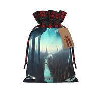 Bolsas de regalo de Navidad de Cities of the Future, incluye etiqueta de regalo, ideales para regalos, fiestas y celebraciones, bolsas de Navidad