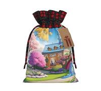 Bolsas de regalo de Navidad de cuento de hadas de unicornio, incluye etiqueta de regalo, ideales para regalos, fiestas y celebraciones, bolsas de Navidad