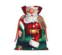 Bolsas de regalo de Navidad de Papá Noel, de tela versátil, con cordón, perfectas para vacaciones y ocasiones especiales