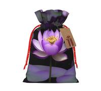 Bolsas de regalo de Navidad de tela versátil con cordón de flor de loto, perfectas para vacaciones y ocasiones especiales