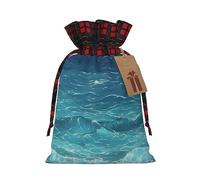 Bolsas de regalo de Navidad de The Deep Blue Sea, incluye etiqueta de regalo, ideales para regalos, fiestas y celebraciones, bolsas de Navidad