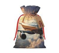 Bolsas de regalo de Navidad, los aviones están volando para envolver regalos de Navidad, bolsas de dulces reutilizables para festivales y fiestas en casa