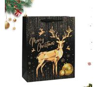 Bolsas de regalo de Navidad, Navidad plegables reutilizables regalos para fiestas | Bolsas de papel para caramelos con asa, para dulces, chocolate, joyas niños, adolescentes, adultos, fiesta, compras