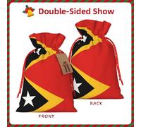 Bolsas de regalo de Navidad, República Democrática de Timor-Leste, envoltura de regalos de Navidad, bolsas de dulces reutilizables para festivales y fiestas en casa
