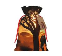 Bolsas de regalo de Navidad versátiles con cordón de tela de elefante africano, perfectas para vacaciones y ocasiones especiales