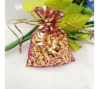 Bolsas de Regalo de Organza, Bolsas de Regalo de N 100 unids/lote bolsas de regalo de Organza con cordón de flores rosas bolsas de embalaje de joyería dulces regalos de cumpleaños de boda bolsa de dul