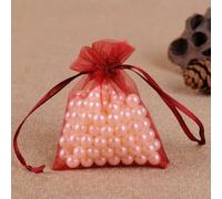 Bolsas de Regalo de Organza, Bolsas de Regalo de N 50 piezas 7X9 9X12 10X15 13X18 cm bolsa de organza bolsa de embalaje de joyería decoración for fiesta de boda bolsa de regalo(Red Wine,13x18cm)