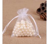 Bolsas de Regalo de Organza, Bolsas de Regalo de N 50 piezas 7X9 9X12 10X15 13X18 cm bolsa de organza bolsa de embalaje de joyería decoración for fiesta de boda bolsa de regalo(White,9x12cm)
