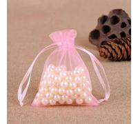 Bolsas de Regalo de Organza, Bolsas de Regalo de N 50 piezas 7X9 9X12 10X15 13X18 cm bolsa de organza bolsa de embalaje de joyería decoración for fiesta de boda bolsa de regalo(Roze,11x16cm)