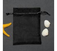 Bolsas de Regalo de Organza, Bolsas de Regalo de N 50 unids/lote 7*9/9*12/10*15/11*16/13*18cm bolsas de Organza con cordón bolsas de embalaje de joyería bolsa de regalo pequeña for fiesta de boda(Schw