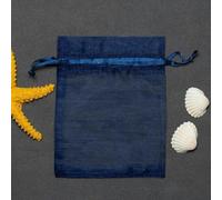 Bolsas de Regalo de Organza, Bolsas de Regalo de N 50 unids/lote 7*9/9*12/10*15/11*16/13*18cm bolsas de Organza con cordón bolsas de embalaje de joyería bolsa de regalo pequeña for fiesta de boda(Navy