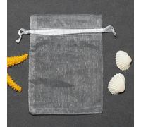 Bolsas de Regalo de Organza, Bolsas de Regalo de N 50 unids/lote 7*9/9*12/10*15/11*16/13*18cm bolsas de Organza con cordón bolsas de embalaje de joyería bolsa de regalo pequeña for fiesta de boda(Gray