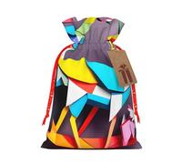 Bolsas de regalo de origami multicolor con diseño de grúas de papel, 1 estampado de Navidad, bolsas de regalo reutilizables