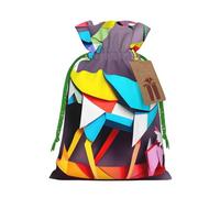 Bolsas de regalo de origami multicolor con diseño de grúas de papel, 1 estampado de Navidad, bolsas de regalo reutilizables