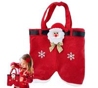 Bolsas de regalo de Papá Noel, bolsas de regalo de Navidad para niños, bolsas de comida para festivales de varios tamaños para aperitivos, dulces con asa y dije suave