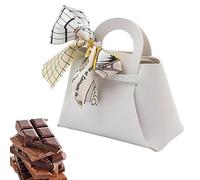 - Bolsas de regalo de piel sintética con cinta, exquisita caja de de boda de piel sintética, cajas de embalaje delicadas y lindas para Navidad, fiestas prenatales, ariage