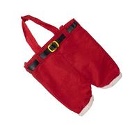 Bolsas de regalo de tela con temática navideña, diseño de pantalones de Papá Noel, soportes para caramelos, funda eficiente para botellas para decoraciones navideñas, bolsas de dulces con forma