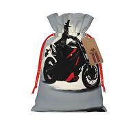 Bolsas de regalo de tela delicada con diseño de silueta de jinete con cordón, encantadora bolsa de regalo de vacaciones para celebraciones