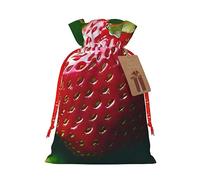 Bolsas de regalo de tela delicada de fresa con cordón, encantadora bolsa de regalo de vacaciones para celebraciones