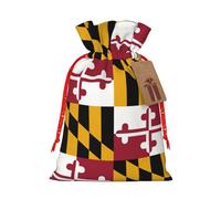 Bolsas de regalo de varios tamaños con estampado de bandera del estado de Maryland, bolsas de regalo para celebraciones, reutilizables para cumpleaños y eventos especiales