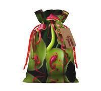 Bolsas de regalo de varios tamaños con estampado de plantas carnívoras, bolsas de regalo para celebraciones, reutilizables para cumpleaños y eventos especiales
