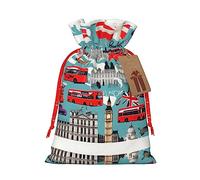 Bolsas de regalo de varios tamaños con estampado "I Like London", bolsas de regalo para celebraciones, reutilizables para cumpleaños y eventos especiales