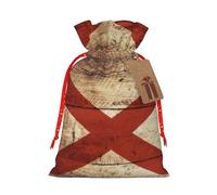 Bolsas de regalo de varios tamaños con la bandera del estado de Alabama en grano de madera vieja, bolsas de regalo para celebraciones, reutilizables para cumpleaños y eventos especiales