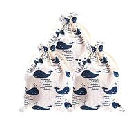Bolsas de regalo de vida con diseño de animales marinos del océano, bolsa de regalo con cordón, bolsa de regalo de ballena de peces tropicales para fiesta de cumpleaños, piscina, playa, decoraciones