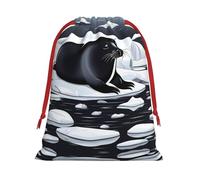 Bolsas de regalo estampadas Seals on Ice M - Añade un toque de formalidad a bodas, Navidad, cumpleaños y aniversarios - (S - L)