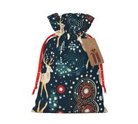 Bolsas de regalo festivas, embalaje de regalo de Navidad, juego de bolsas de regalo reutilizables para celebraciones navideñas, árbol de Navidad y alce de ciervo