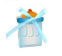 Bolsas de regalo for fiestas, cajas de regalos de boda, 50 piezas, diseño de botella de leche de papel, caja de dulces, bolsa de papel, caja de regalo for dulces, baby shower, bautismo, suministros fo