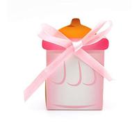 Bolsas de regalo for fiestas, cajas de regalos de boda, 50 piezas, diseño de botella de leche de papel, caja de dulces, bolsa de papel, caja de regalo for dulces, baby shower, bautismo, suministros fo