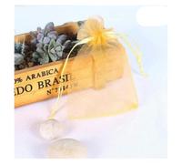 Bolsas de regalo for joyas, 50 unidades, 17 colores, bolsa for joyas, regalo de boda, bolsa de organza for joyas, embalaje de exhibición diario(Gold,10x15cm)